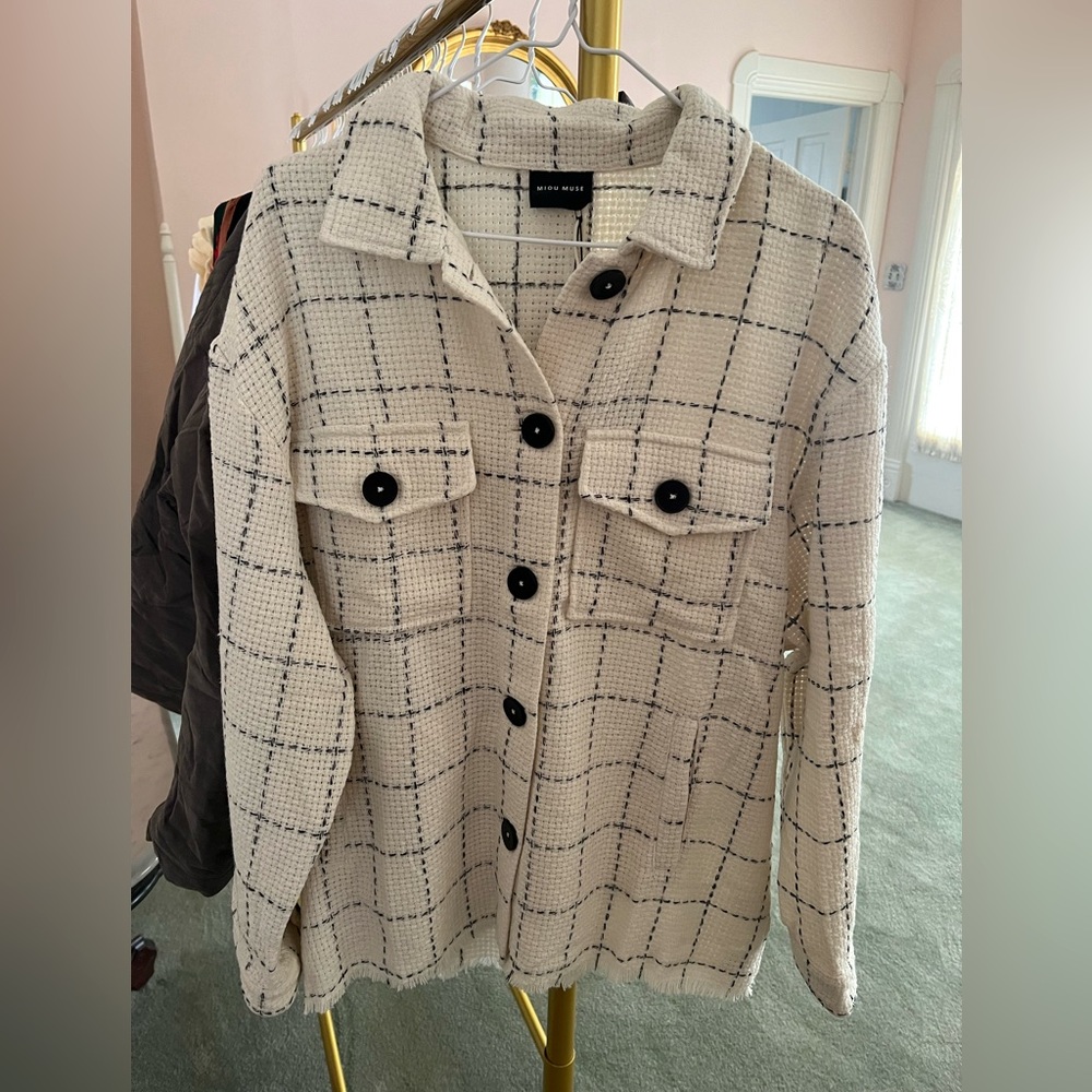 White Brown Shacket